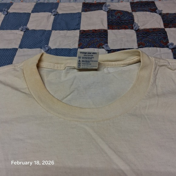 * Vintage Potted Flowers Graphic T Shirt Size XL White 90s - Picture 4 of 10